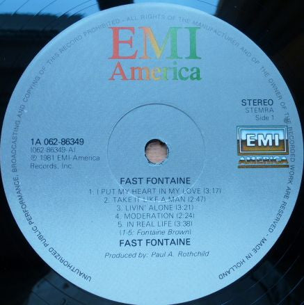 Fast Fontaine : Fast Fontaine (LP, Album)