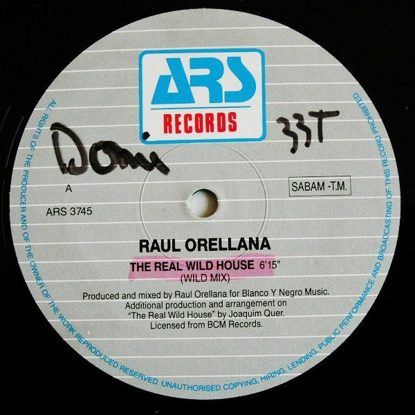 Raúl Orellana : The Real Wild House (12")
