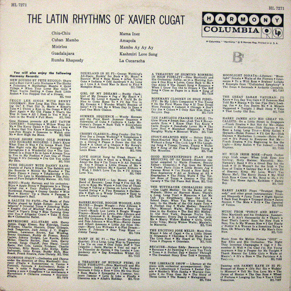 Xavier Cugat : The Latin Rhythms Of Xavier Cugat (LP, Album)