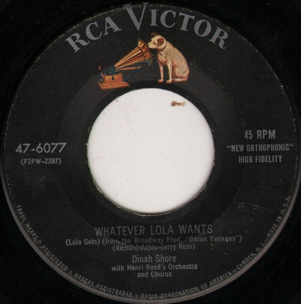 Dinah Shore : Whatever Lola Wants (Lola Gets) (7")