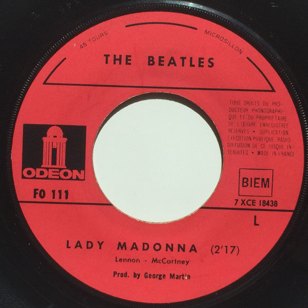 The Beatles : Lady Madonna (7", Single, RE)