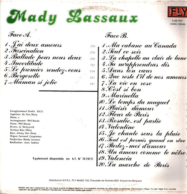 Mady Lassaux : Mady Lassaux (LP)