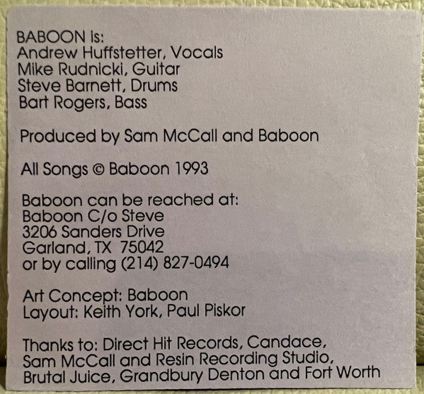 Baboon (2) : Save Me (7")