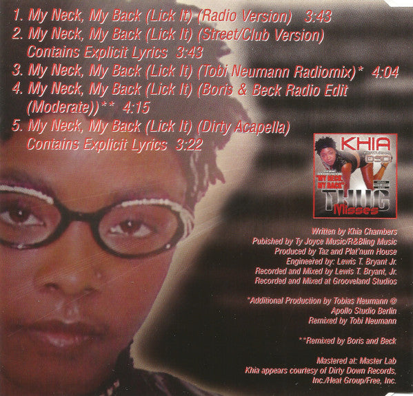 Khia : My Neck, My Back (Lick It) (CD, Maxi)