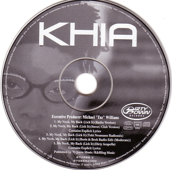 Khia : My Neck, My Back (Lick It) (CD, Maxi)
