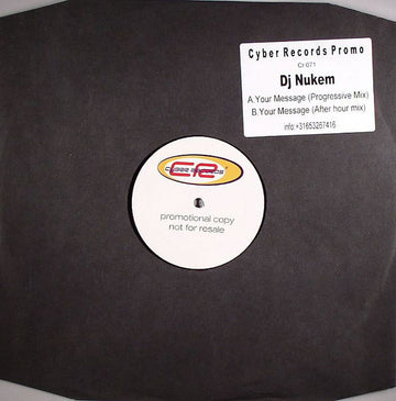 DJ Nukem : Your Message (12", Promo)