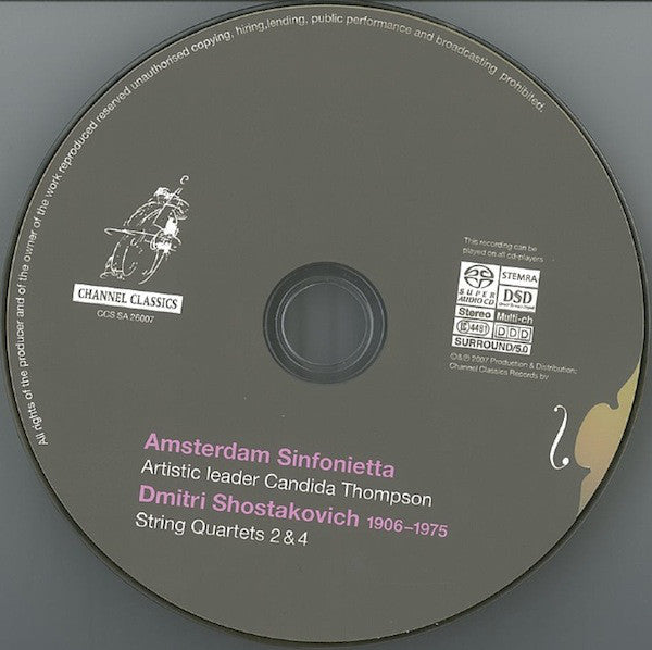 Dmitri Shostakovich, Amsterdam Sinfonietta : String Quartets 2 & 4 (SACD, Hybrid, Multichannel, Album)