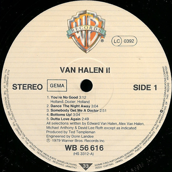 Van Halen : Van Halen II (LP, Album, RE)