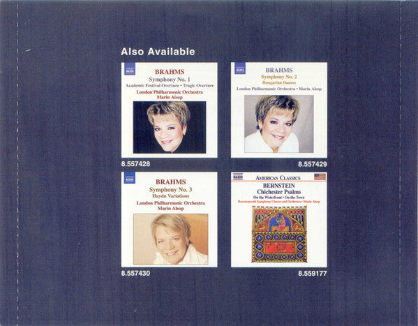 Johannes Brahms - London Philharmonic Orchestra, Marin Alsop : Symphony No. 4 / Hungarian Dances Nos. 2 And 4-9  (CD, Album, Sli)
