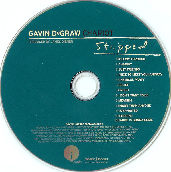 Gavin DeGraw : Chariot (CD, Album + CD, Bon + S/Edition)