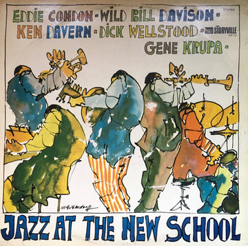 Eddie Condon, Wild Bill Davison, Kenny Davern, Dick Wellstood, Gene Krupa : Jazz At The New School (LP, Album)