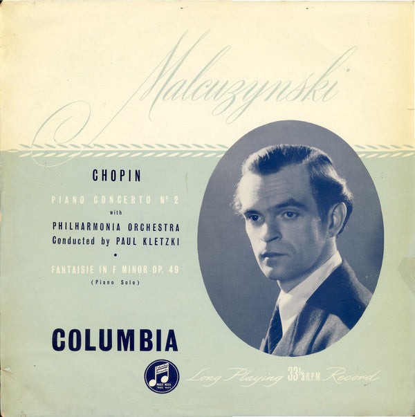 Frédéric Chopin - Witold Malcuzynsky with Philharmonia Orchestra Conducted by Paul Kletzki : Piano Concerto No. 2; Fantaisie In F Minor Op. 49 (LP, Mono)