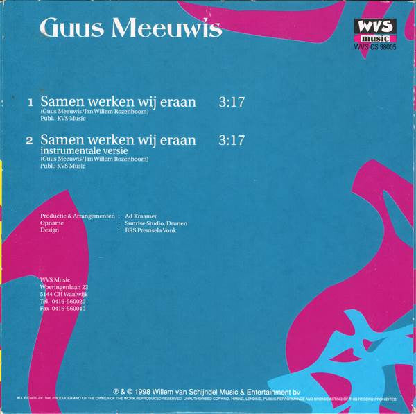 Guus Meeuwis : Samen Werken Wij Eraan (CD, Single, Car)