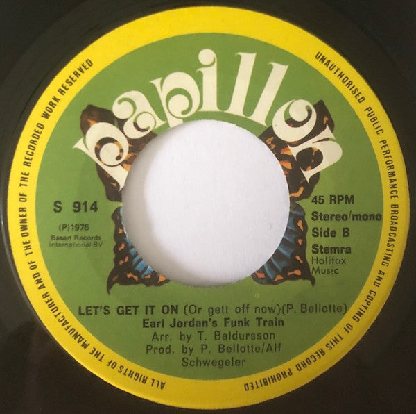 Earl Jordan's Funk Train : The Fastest Dancer In Town (7", Single)