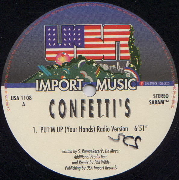 Confetti's : Put'm Up (Your Hands) (12")