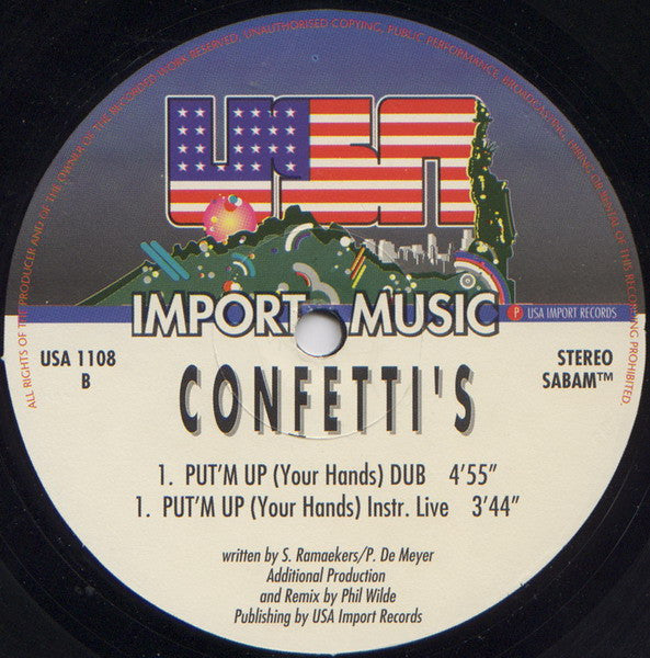 Confetti's : Put'm Up (Your Hands) (12")