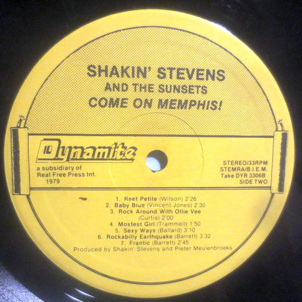 Shakin' Stevens And The Sunsets : Come On Memphis! (LP, Album)