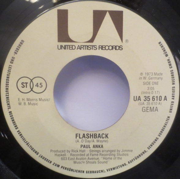 Paul Anka : Flashback (7", Single)