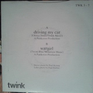 Twink (4) : Driving My Car / Wargirl (7", Single)