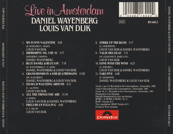 Daniel Wayenberg & Louis van Dijk : Live In Amsterdam (CD)