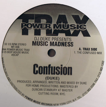 DJ Duke Presents Music Madness : Confusion (12")