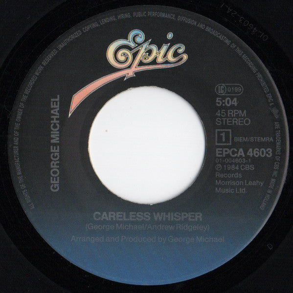 George Michael : Careless Whisper (7", Single)