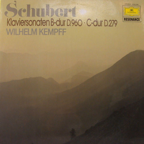 Franz Schubert, Wilhelm Kempff : Klaviersonate B-dur D. 960, Klaviersonate C-dur D. 279 (LP)