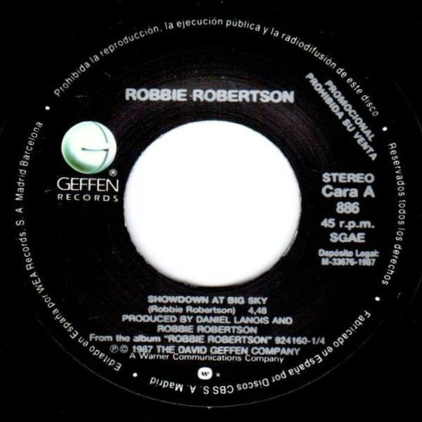 Robbie Robertson : Showdown At Big Sky (7", Single, Promo)