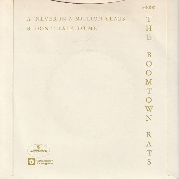The Boomtown Rats : Never In A Million Years (7", Single)