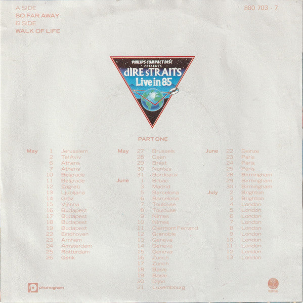 Dire Straits : So Far Away (7")