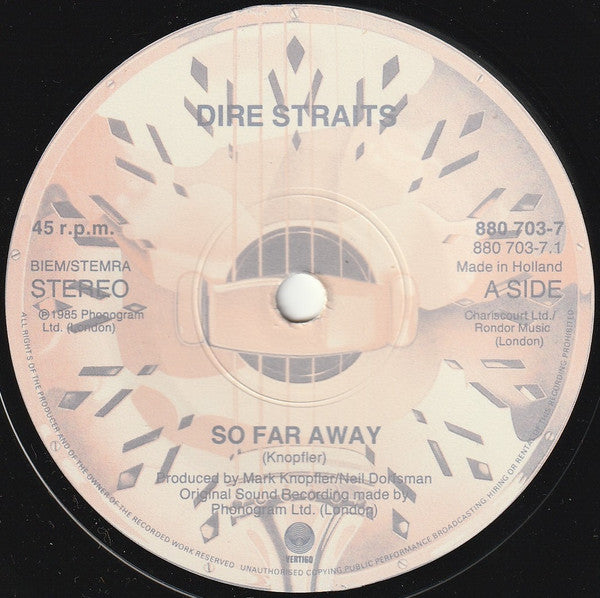Dire Straits : So Far Away (7")