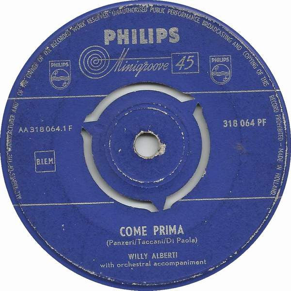 Willy Alberti : Come Prima (7", Single)