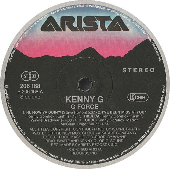 Kenny G (2) : G Force (LP, Album)
