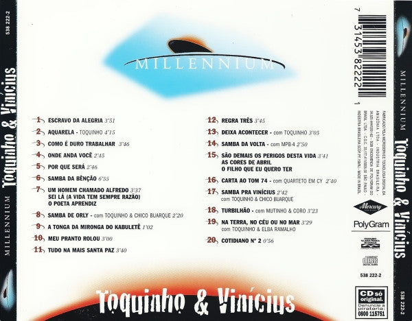 Toquinho & Vinicius : Millennium (20 Músicas Do Século XX) (CD, Comp, RE)
