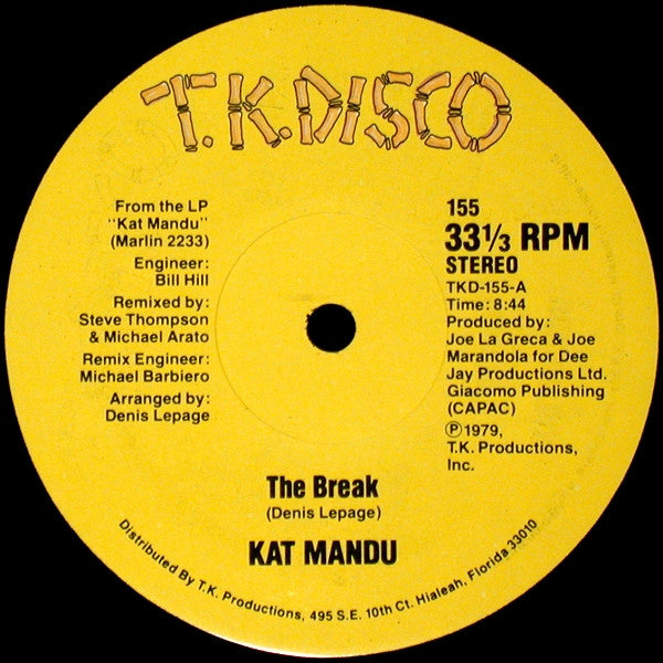 Kat Mandu : The Break / There's Only Been A Few (12")