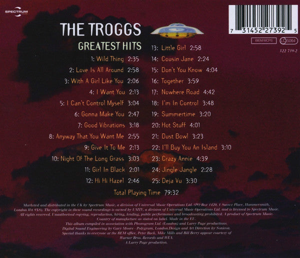 The Troggs : Greatest Hits (CD, Comp, RE)