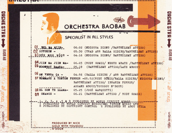 Orchestra Baobab : Specialist In All Styles (CD, Album)