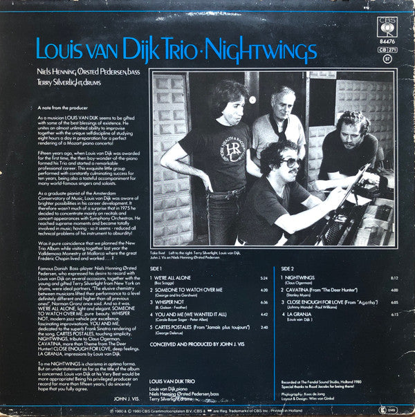 Louis Van Dyke Trio : Nightwings (LP, Album)