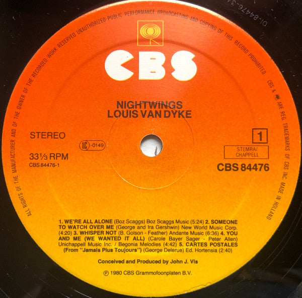 Louis Van Dyke Trio : Nightwings (LP, Album)