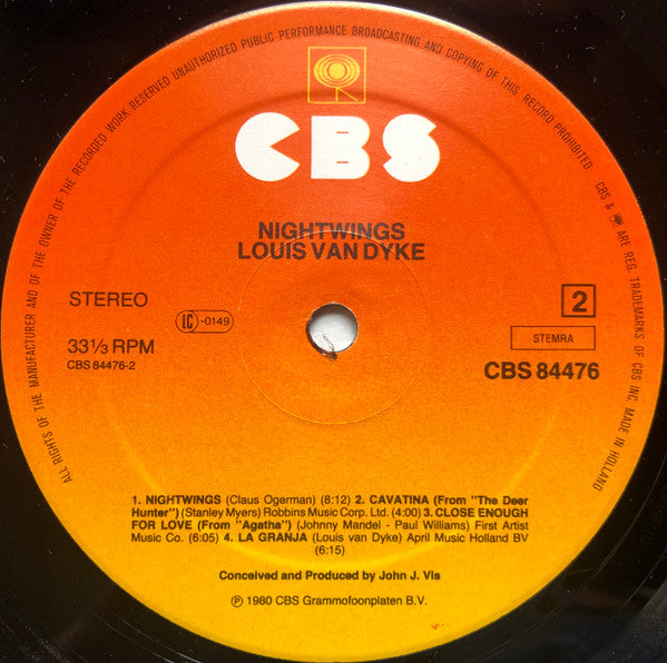 Louis Van Dyke Trio : Nightwings (LP, Album)