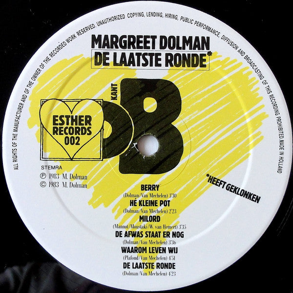Margreet Dolman : De Laatste Ronde (Heeft Geklonken) (LP, Album)