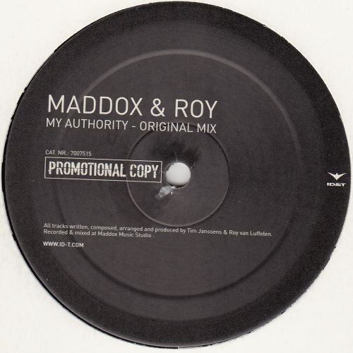 Maddox & Roy : My Authority (12", Promo)