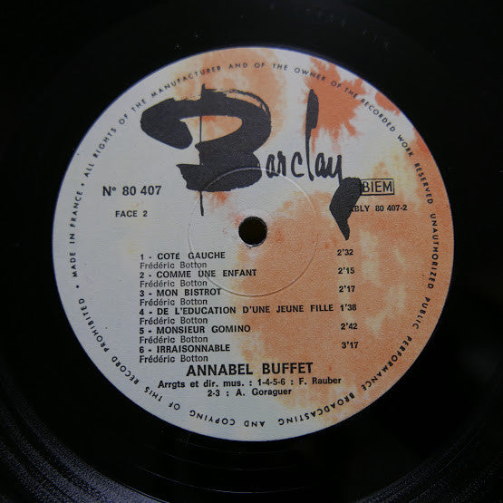 Annabel Buffet : Aquarelle (LP, Album, Gat)