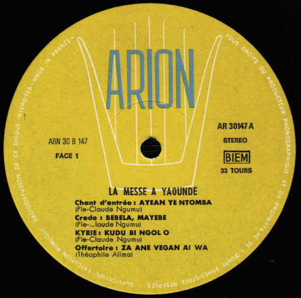 Abbé Pie Claude Ngumu : La Messe A Yaoundé (LP, Gat)