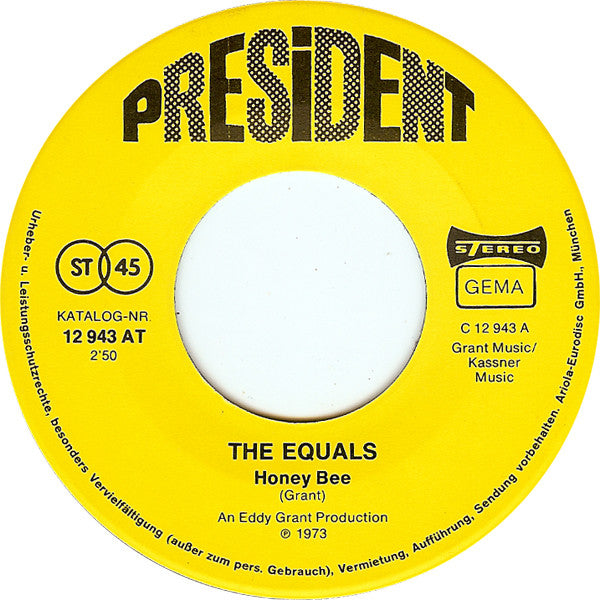 The Equals : Honey Bee (7", Single)