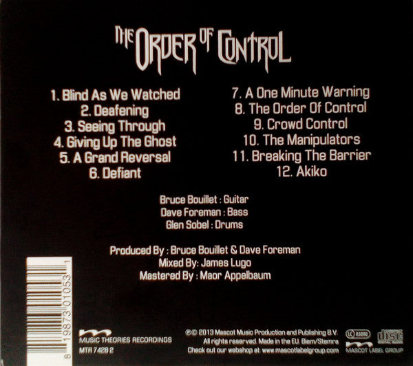 Bruce Bouillet : The Order Of Control (CD, Album)