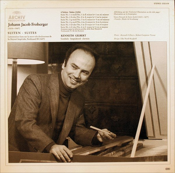 Johann Jakob Froberger - Kenneth Gilbert : Works For Harpsichord • Œvres Pour Clavecin • Cembalowerke (LP, Album)