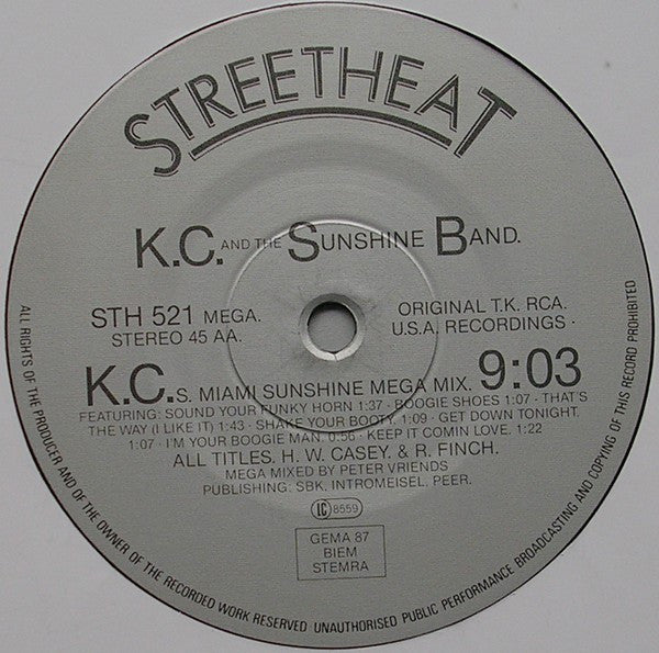 KC & The Sunshine Band : KC's Miami Sunshine Mix (12")