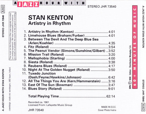 Stan Kenton : Artistry In Rhythm (CD, Comp)