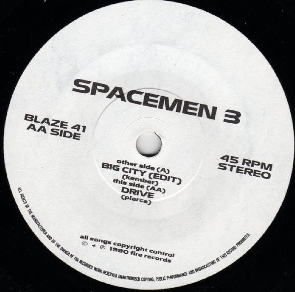 Spacemen 3 : Big City - Drive (7", Single, Ltd)